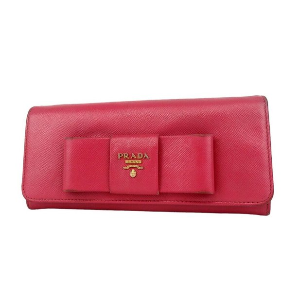 Prada Handbags - 833155J Prada Wallet Long Red Saffiano Leather